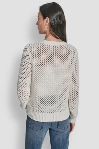 Textured Button Front Sweater Jacket