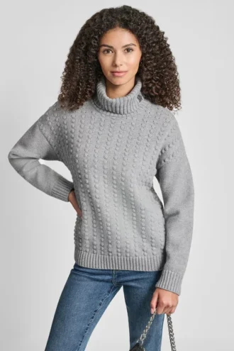 Turtle Neck Bobble Stich Sweater