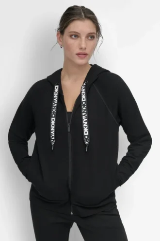 Two Tone Logo Drawstring Hoodie