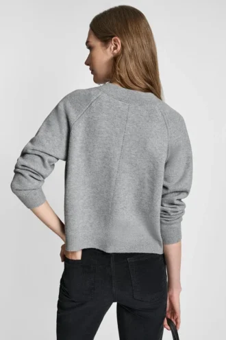 V-Neck Raglan Cardigan with Regal Buttons