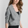 V-Neck Raglan Cardigan with Regal Buttons