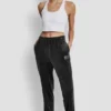 Velour Rhinestone Logo Relaxed Jogger