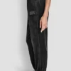 Velour Rhinestone Logo Relaxed Jogger