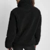 Zip Sherpa Jacket with Buckle Collar