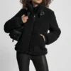 Zip Sherpa Jacket with Buckle Collar