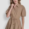 Zipper Shirt Dress